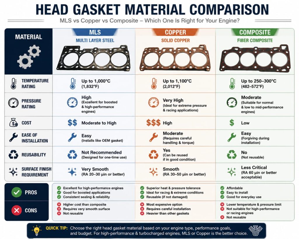 'Complete engine gasket locations labeled diagram'