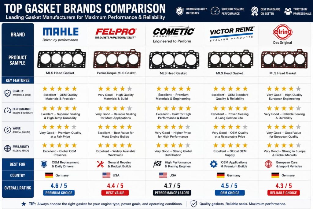 'Mahle vs Felpro head gasket comparison photo'